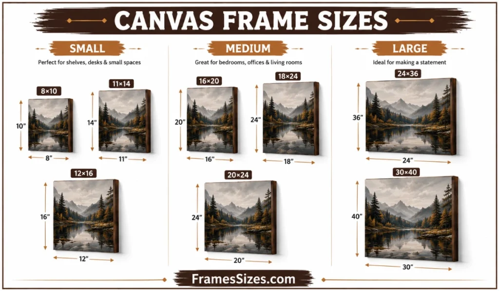 canvas-frames-sizes