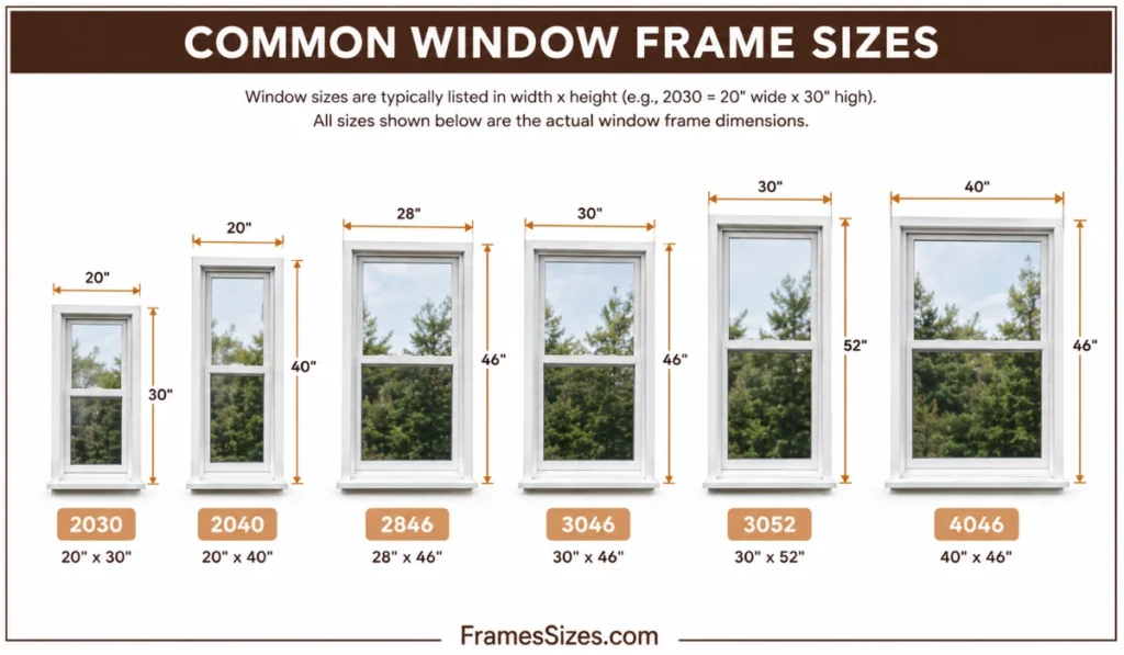 common-window-frame-sizes