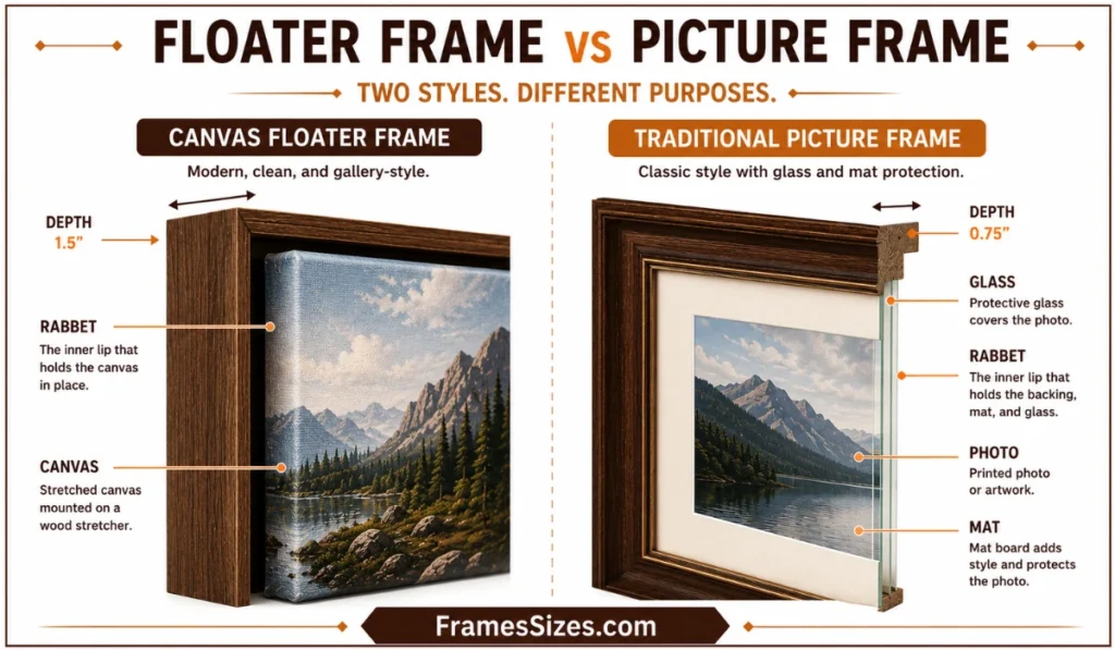 floater-frame-vs-picture-frame